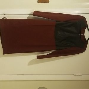 Bcbgmaxazria burgandy dress